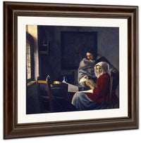 Girl Interrupted In Her Music By Johannes Vermeer Fine Art Print