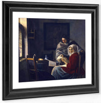Girl Interrupted In Her Music By Johannes Vermeer Fine Art Print
