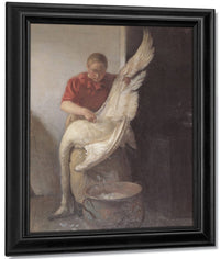 Girl Plucking A Swan 1900 By Anna Ancher Fine Art Print