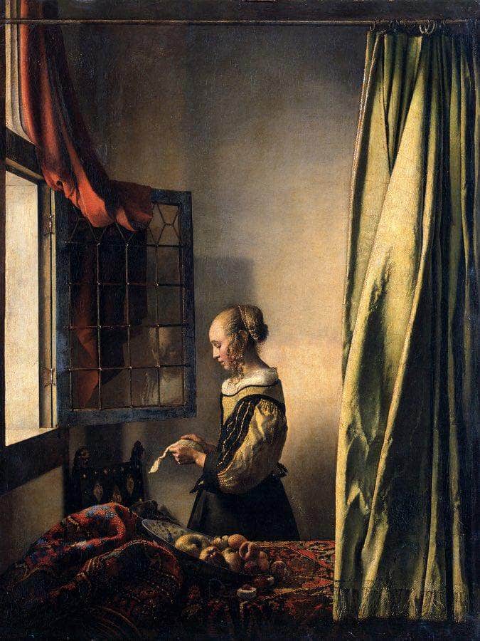 Girl Reading A Letter By An Open Window 1659 By Johannes Vermeer Fine Art Print