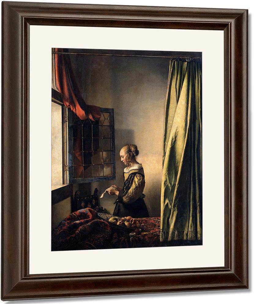 Girl Reading A Letter By An Open Window 1659 By Johannes Vermeer Fine Art Print