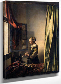 Girl Reading A Letter By An Open Window 1659 By Johannes Vermeer Fine Art Print