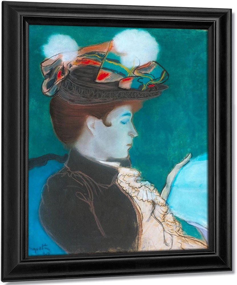 Girl Reading A Newspaper By Louis Anquetin Fine Art Print