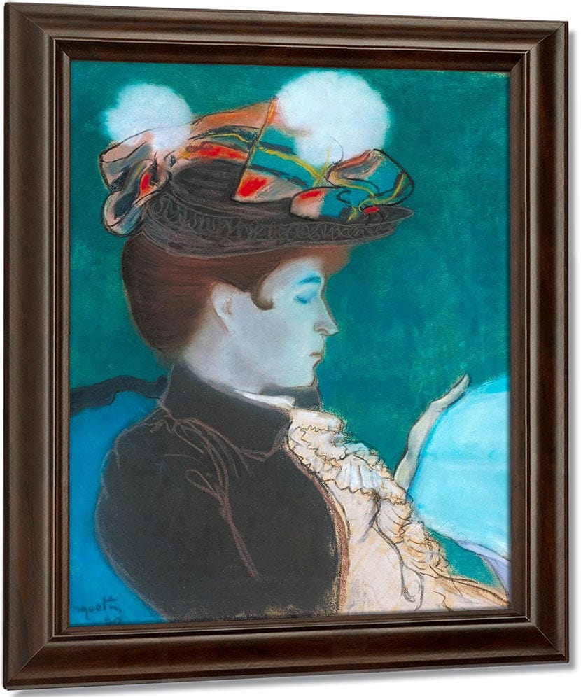 Girl Reading A Newspaper By Louis Anquetin Fine Art Print