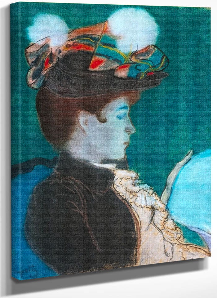 Girl Reading A Newspaper By Louis Anquetin Fine Art Print