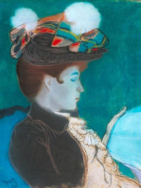 Girl Reading A Newspaper By Louis Anquetin Fine Art Print