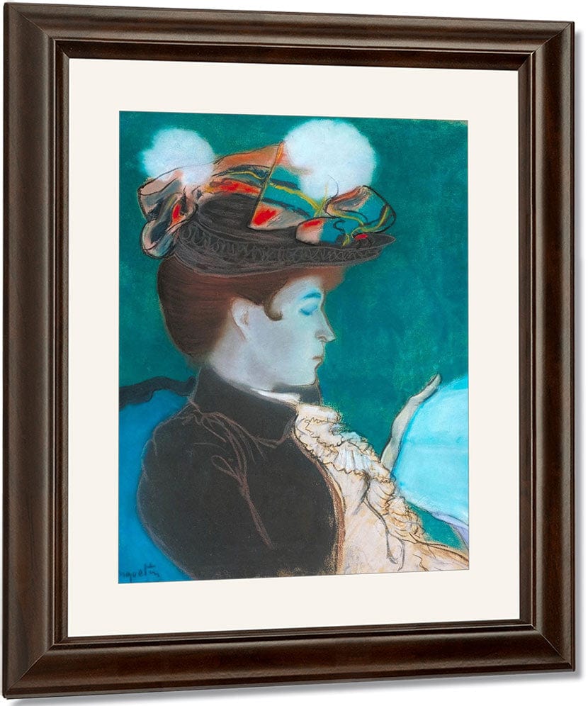 Girl Reading A Newspaper By Louis Anquetin Fine Art Print