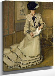 Girl Reading By Frederick Carl Frieseke Fine Art Print