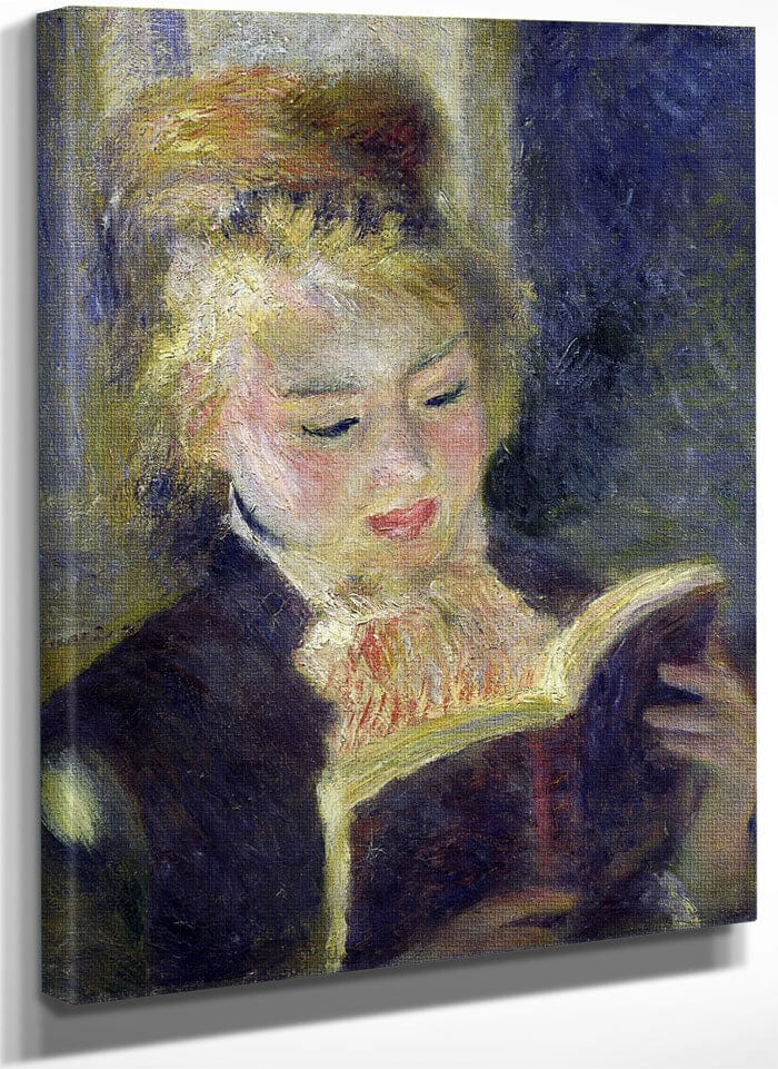 Girl Reading By Pierre Auguste Renoir Fine Art Print