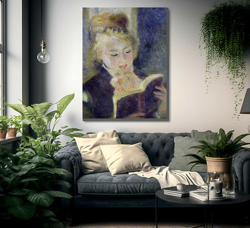 Girl Reading By Pierre Auguste Renoir Fine Art Print