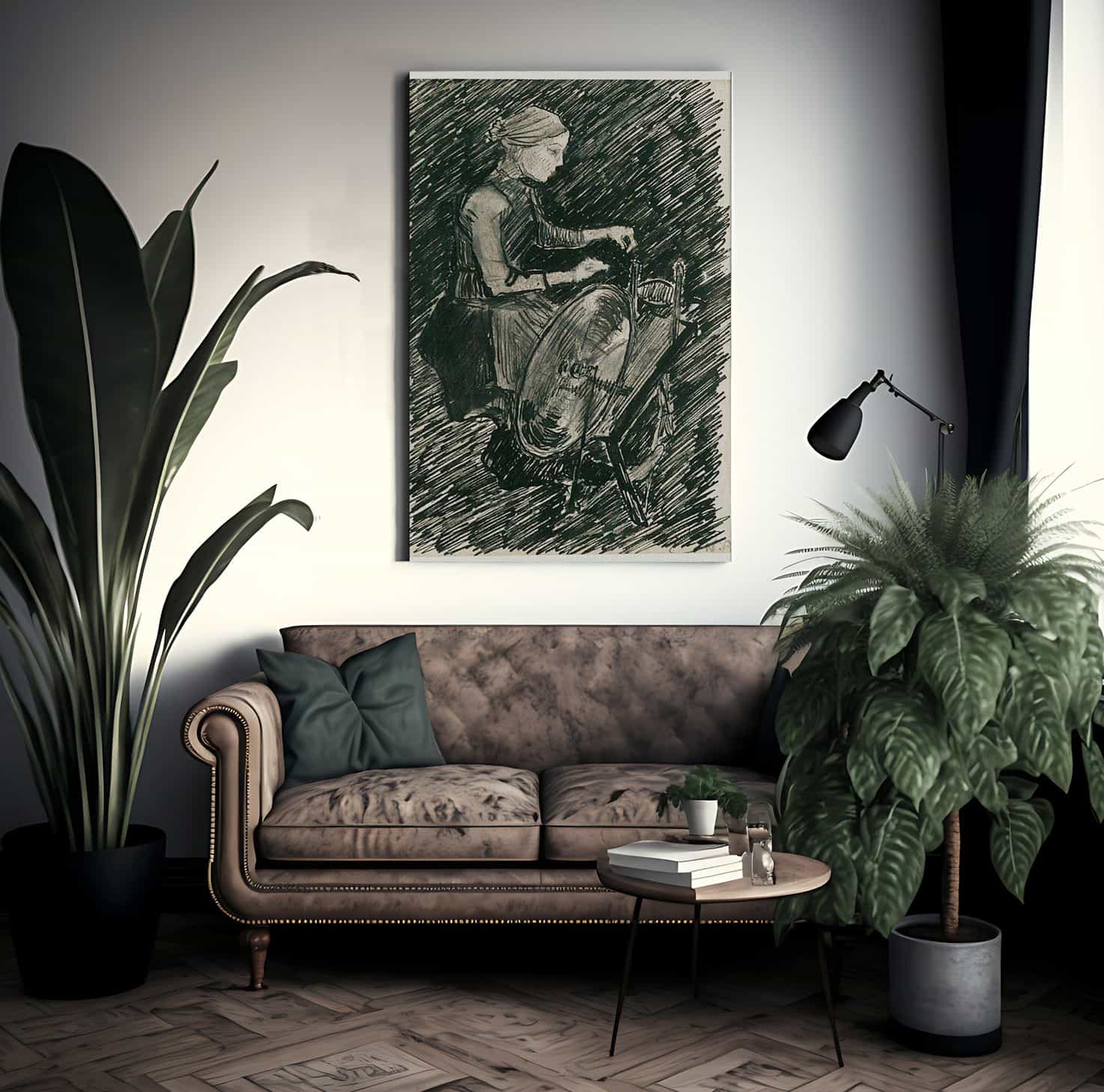 Girl Spinning By Nicolai Astrup Fine Art Print