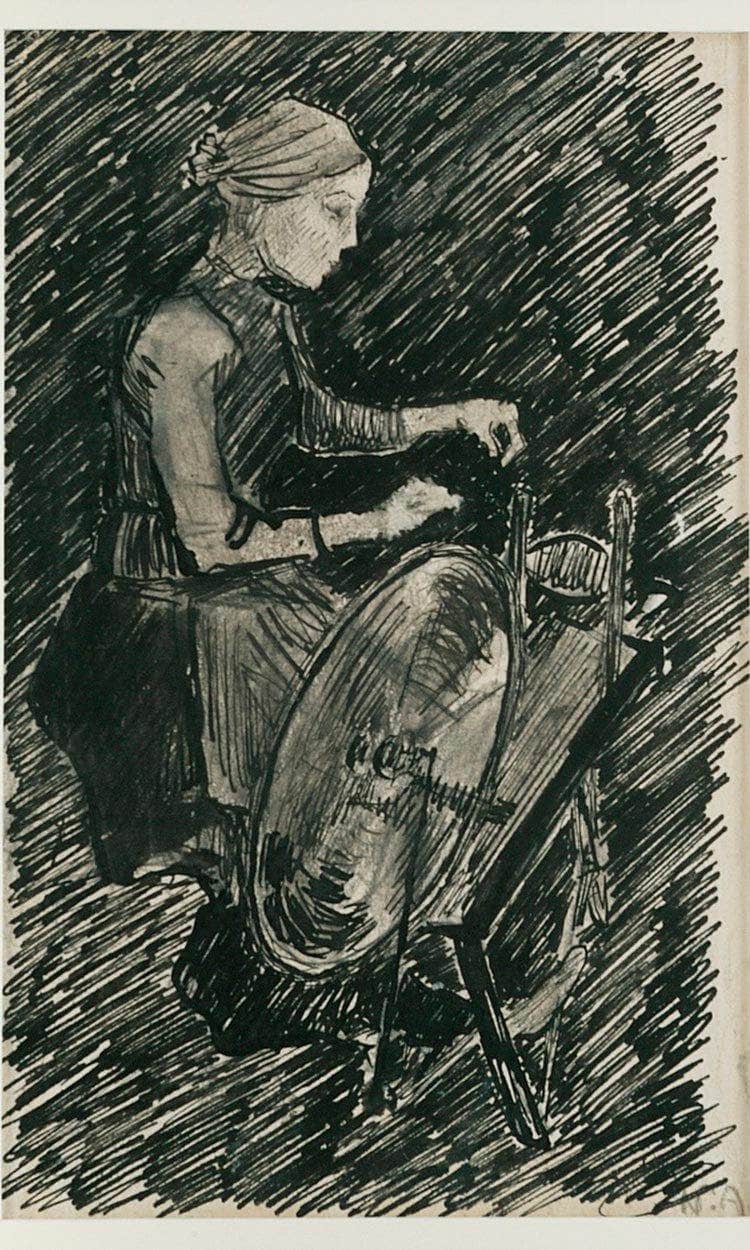 Girl Spinning By Nicolai Astrup Fine Art Print