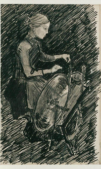 Girl Spinning By Nicolai Astrup Fine Art Print