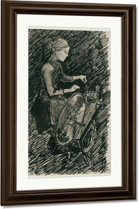 Girl Spinning By Nicolai Astrup Fine Art Print