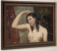 Girl Touching Her Head By William Etty Fine Art Print