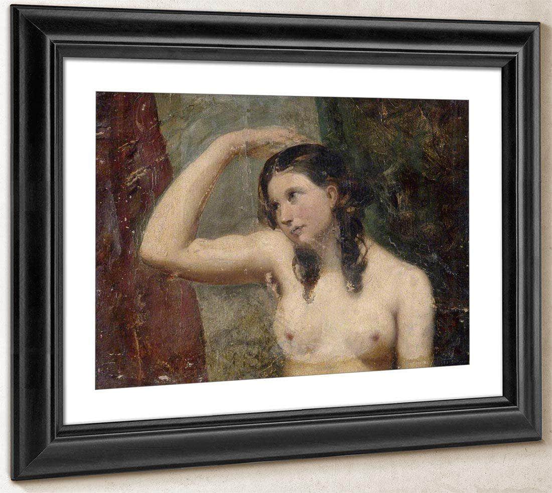 Girl Touching Her Head By William Etty Fine Art Print