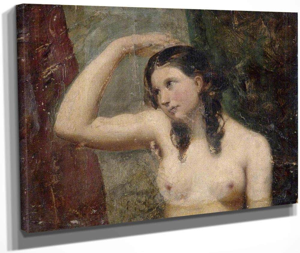 Girl Touching Her Head By William Etty Fine Art Print