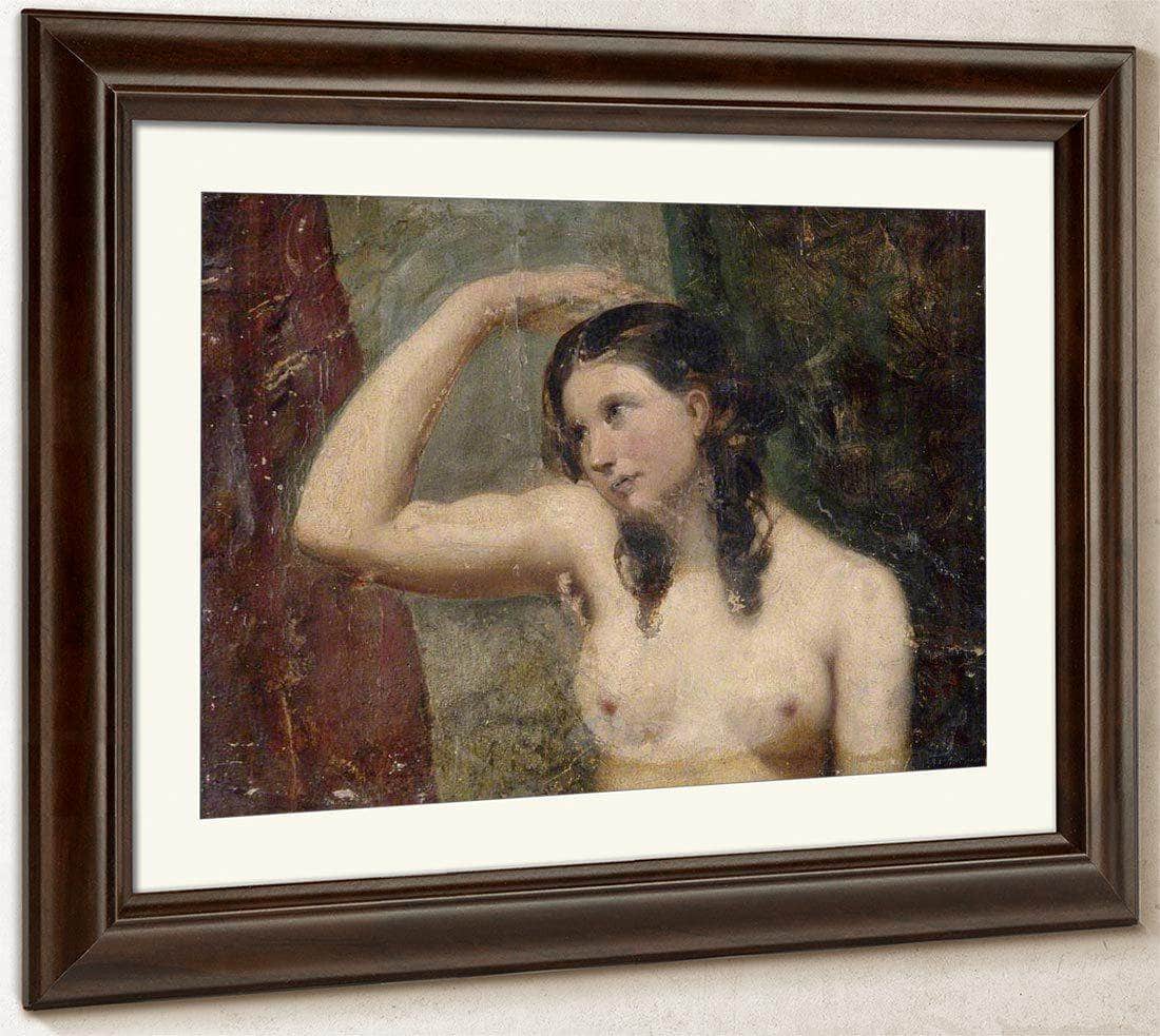 Girl Touching Her Head By William Etty Fine Art Print