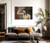 Girl Touching Her Head By William Etty Fine Art Print