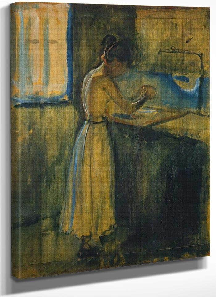 Girl Washing  1896 By Edvard Munch Fine Art Print