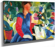 Girl With A Fishbowl By August Macke Fine Art Print