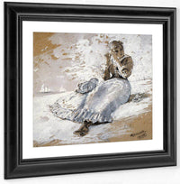 Girl With A Shell At Her Ear By Winslow Homer Fine Art Print
