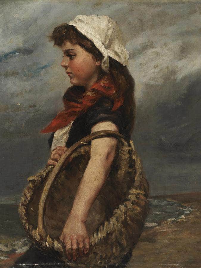 Girl With Basket By Alice Pike Barney Fine Art Print