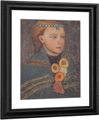 Girl With Blue And White Chain In Her Hair By Paula Modersohn Becker Fine Art Print
