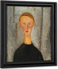 Girl With Blue Eyes By Amedeo Modigliani Fine Art Print