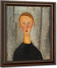 Girl With Blue Eyes By Amedeo Modigliani Fine Art Print