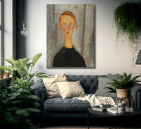 Girl With Blue Eyes By Amedeo Modigliani Fine Art Print
