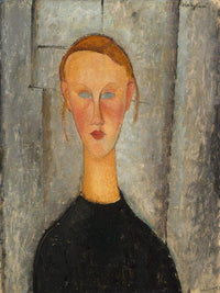 Girl With Blue Eyes By Amedeo Modigliani Fine Art Print