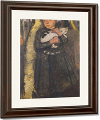 Girl With Cat In The Birch Forest By Paula Modersohn Becker Fine Art Print