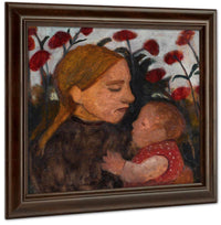 Girl With Child By Paula Modersohn Becker Fine Art Print