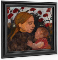 Girl With Child By Paula Modersohn Becker Fine Art Print
