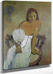 Girl With Fan By Eugene Henri Paul Gauguin Fine Art Print