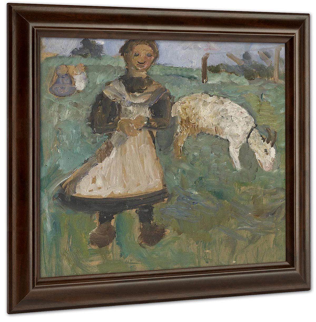 Girl With Goat By Paula Modersohn Becker Fine Art Print