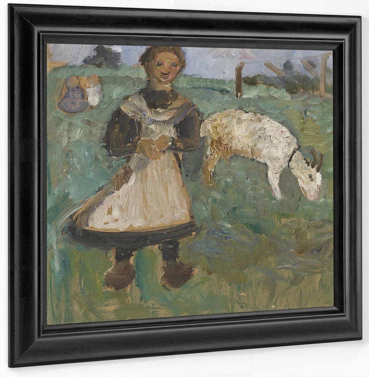 Girl With Goat By Paula Modersohn Becker Fine Art Print
