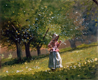 Girl With Hay Rake Painting Winslow Homer Canvas Art Fine Art Print