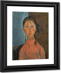 Girl With Pigtails By Amedeo Modigliani Fine Art Print