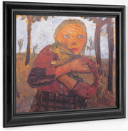 Girl With Rabbit By Paula Modersohn Becker Fine Art Print