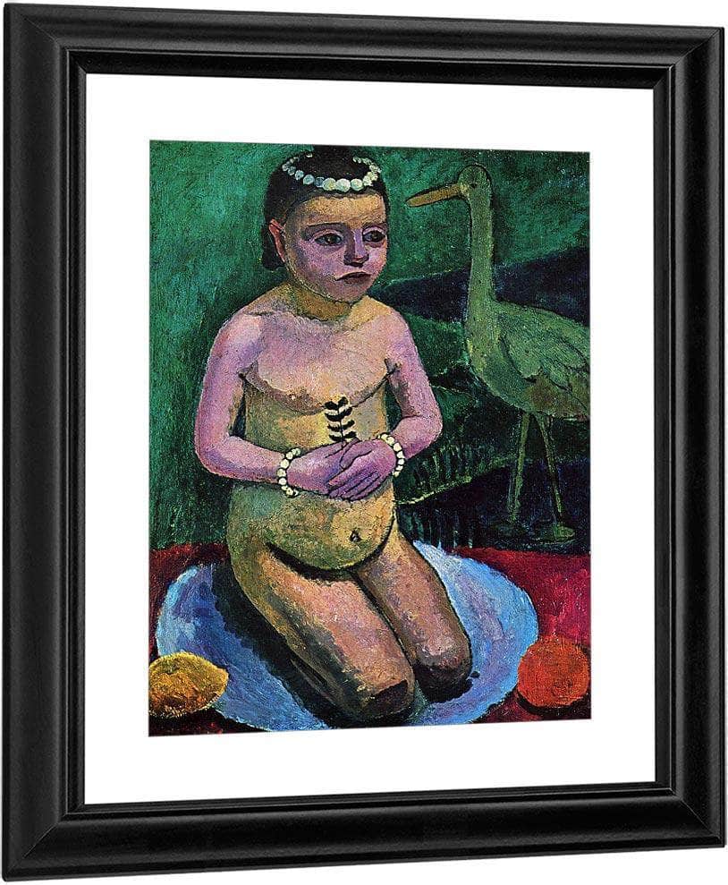 Girl With Stork By Paula Modersohn Becker Fine Art Print