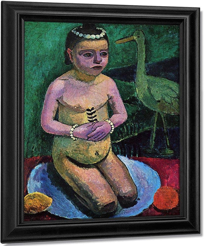Girl With Stork By Paula Modersohn Becker Fine Art Print