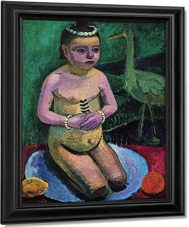Girl With Stork By Paula Modersohn Becker Fine Art Print