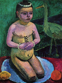Girl With Stork By Paula Modersohn Becker Fine Art Print