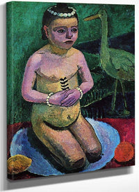 Girl With Stork By Paula Modersohn Becker Fine Art Print