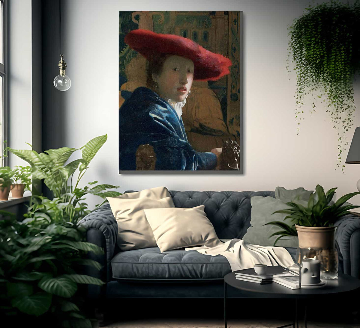 Girl With The Red Hat 1666 By Johannes Vermeer Fine Art Print