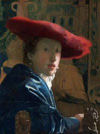 Girl With The Red Hat 1666 By Johannes Vermeer Fine Art Print