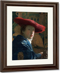 Girl With The Red Hat 1666 By Johannes Vermeer Fine Art Print