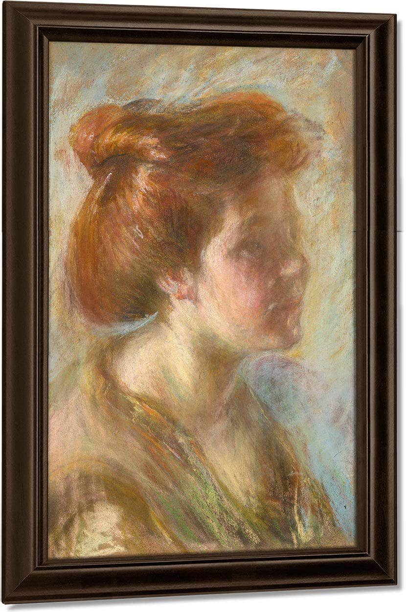 Girl With Titian Hair By Alice Pike Barney Fine Art Print